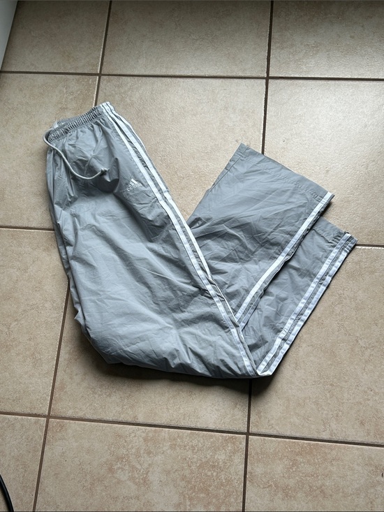 adidas Other - Vintage adidas Gray Track windbreaker Pants with White Side Stripes